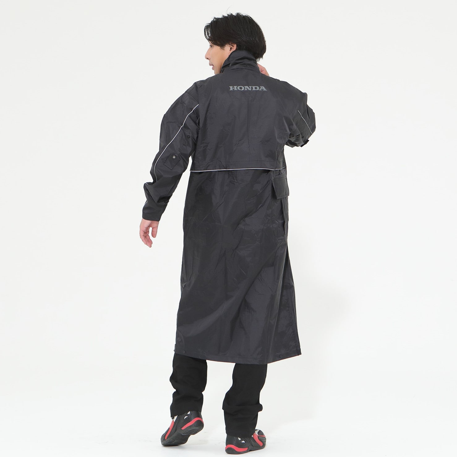 スクーターレインコート F シルバー ウェア グッズ Hondago Bike Gear