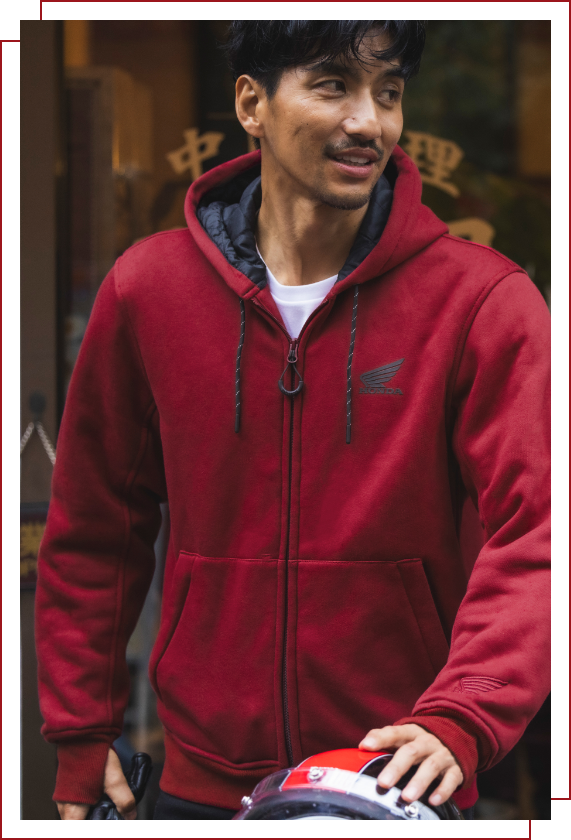 防風ライディングパーカ