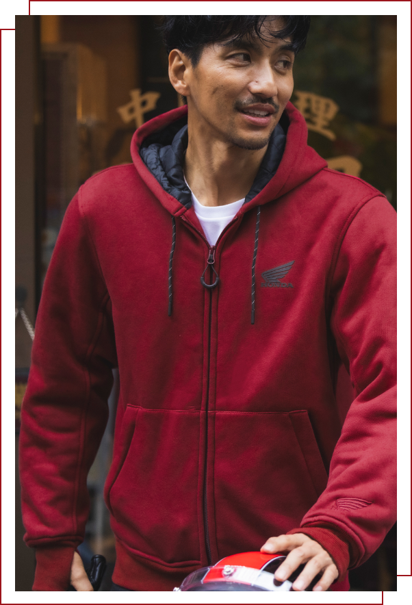 防風ライディングパーカ